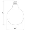 8 Watt Dimmable Lantern Filament LED Clear G125 dimensions