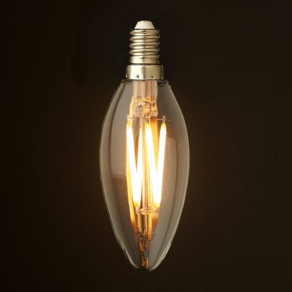 3 Watt Dimmable Filament LED E12 Candle Bulb