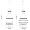 Edison Style Light Bulb E26 Pendant dimensions