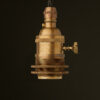 ntique Brass E26 Edison Screw 3 Way Switched Socket 2 shade rings