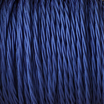 Cloth covered braided 3 core lighting Flex 120V blue