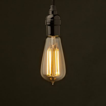 Edison Style Light Bulb E26 Bakelite Pendant 6W Teardop LED