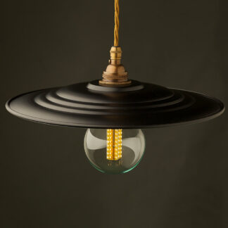 RAF Barracks Shade Brass E26 Pendant antique brass socket G95