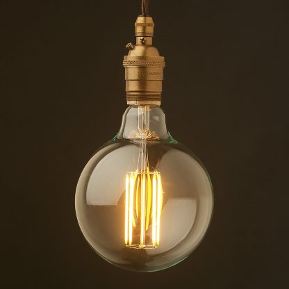 Edison Style Light Bulb E26 Antique Brass Pendant 8W G125 LED
