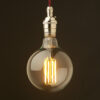 Edison Style Light Bulb E26 Nickel Pendant 8W G125 LED