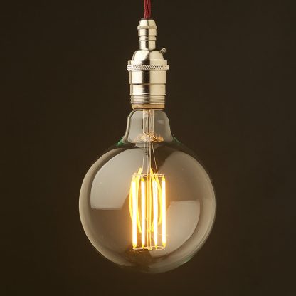 Edison Style Light Bulb E26 Nickel Pendant 8W G125 LED
