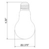 5 Watt Dimmable Lantern Filament LED Clear GLS odimensions