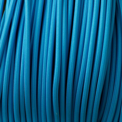 Pulley cord cloth covered Flex 120V light blue