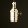 Nickel E26 Edison Screw 3 way switched pendant socket UNO Thread
