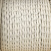 Cloth covered braided 3 core lighting Flex 120V white