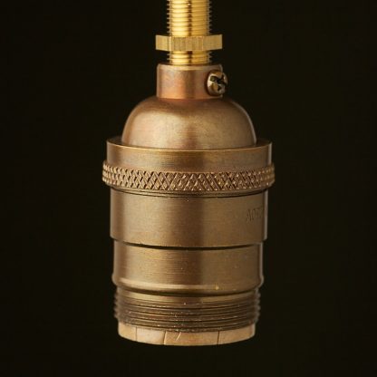 Antique Brass E26 Standard Socket UNO Thread