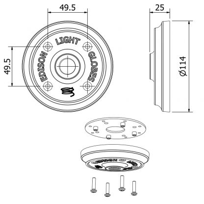 Cast plumbing pipe flange plate dimensions