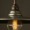 Antiqued Steel Non Fitter Type Flat Light Shade closeup