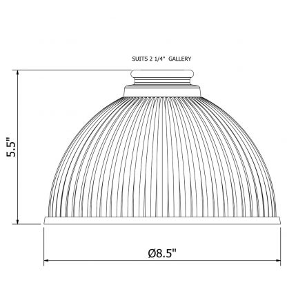 Holophane Dome Light Shade Dimensions
