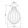 Whisk Shaped Antiqued Cage Fitting dimensions