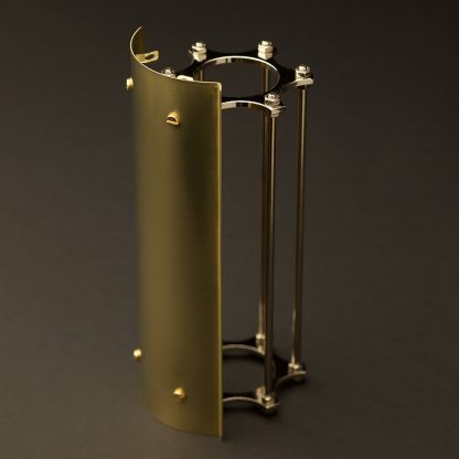 Medium Bulb Brass Cage nickel with brass reflector