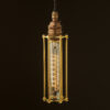 Antique brass socket tube cage pendant spiral vintage globe