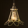 Bronze socket wire cage pendant new folding cage