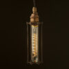 Antique brass socket tube cage pendant - Image 2