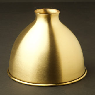 Solid brushed brass dome light shade