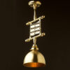Brass Adjustable Scissor Pendant brushed brass dome closed