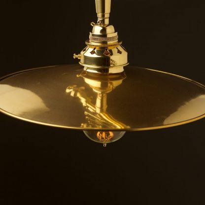 Brass Adjustable Scissor Pendant flat brass detail
