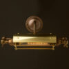 Vintage Brass Tube Caged Picture Light front