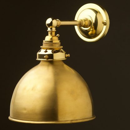 New Brass Straight arm wall sconce brushed brass shade