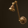 Antique brass Adjustable arm wall sconce no shade