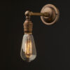 Antique Brass Straight arm wall sconce bare bulb