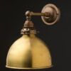 Antique Brass Straight arm wall sconce brushed brass shade