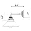 Nickel Straight arm wall sconce shade dimensions