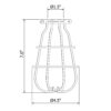 Enclosed Light Bulb Cage Fitting dimensions