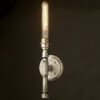 Vintage Galvanised Nickel Wall Sconce medium tube base extension