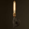 Vintage Black Brass Wall Sconce Candle with shade ring