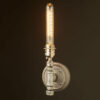 Vintage Galvanised Nickel Wall Sconce Candle with shade ring