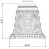 Bell Shaped Holophane Glass Light Shade dimensions