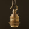 Antique Brass E26 Chain Hook Pendant Socket shade ring