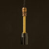 Glass insulator E12 DIY pendant light kit antique brass