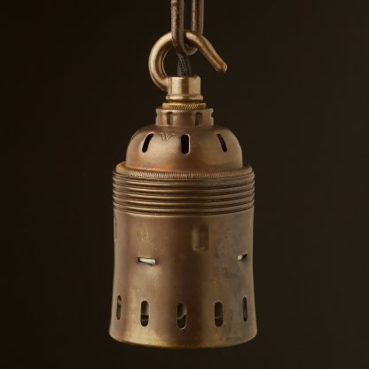Hook top GES Antique brass socket
