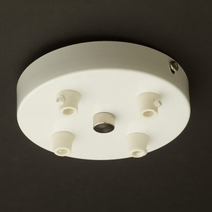 White multiple drop cord grip ceiling canopy