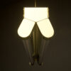 Polished Brass Art Deco Twin LED Tube Light clear off