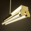 Polished Brass Art Deco Twin LED Tube Light clear hero