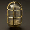 Solid brass water proof light globe cage and glass cover