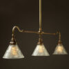 Antique Brass single drop Billiard Table Light holophane cone