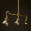 Polished Brass single drop Billiard Table Light rustic steel