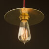 Solid Brass 7 inch disc shade pendant