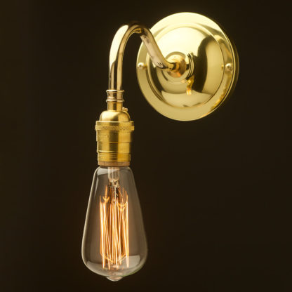 Polished Brass Coventry bend wall sconce