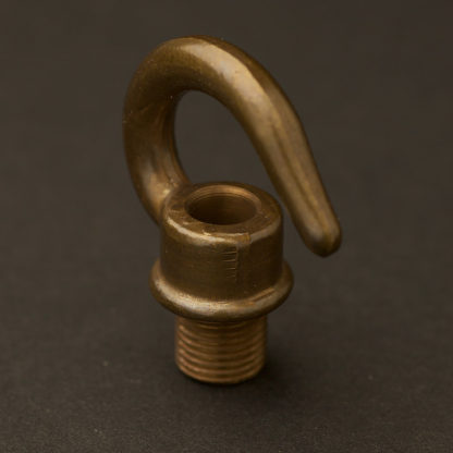 Antique Brass screw in hook 10mm