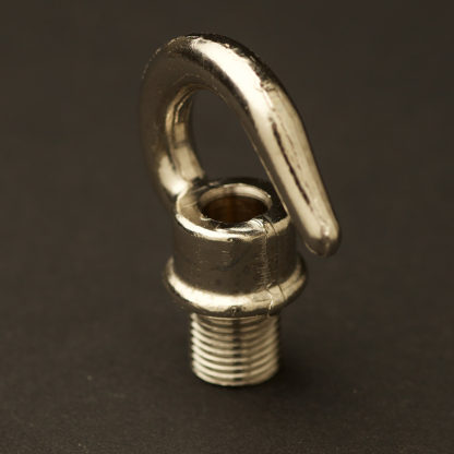 Nickel Brass screw in hook 10mm